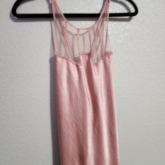 VICTORIA'S SECRET x VINTAGE gold label pink satin maxi dress L - Picture 4 of 7